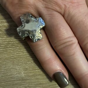Silpada Good Graces Sterling Silver Cross Ring 7